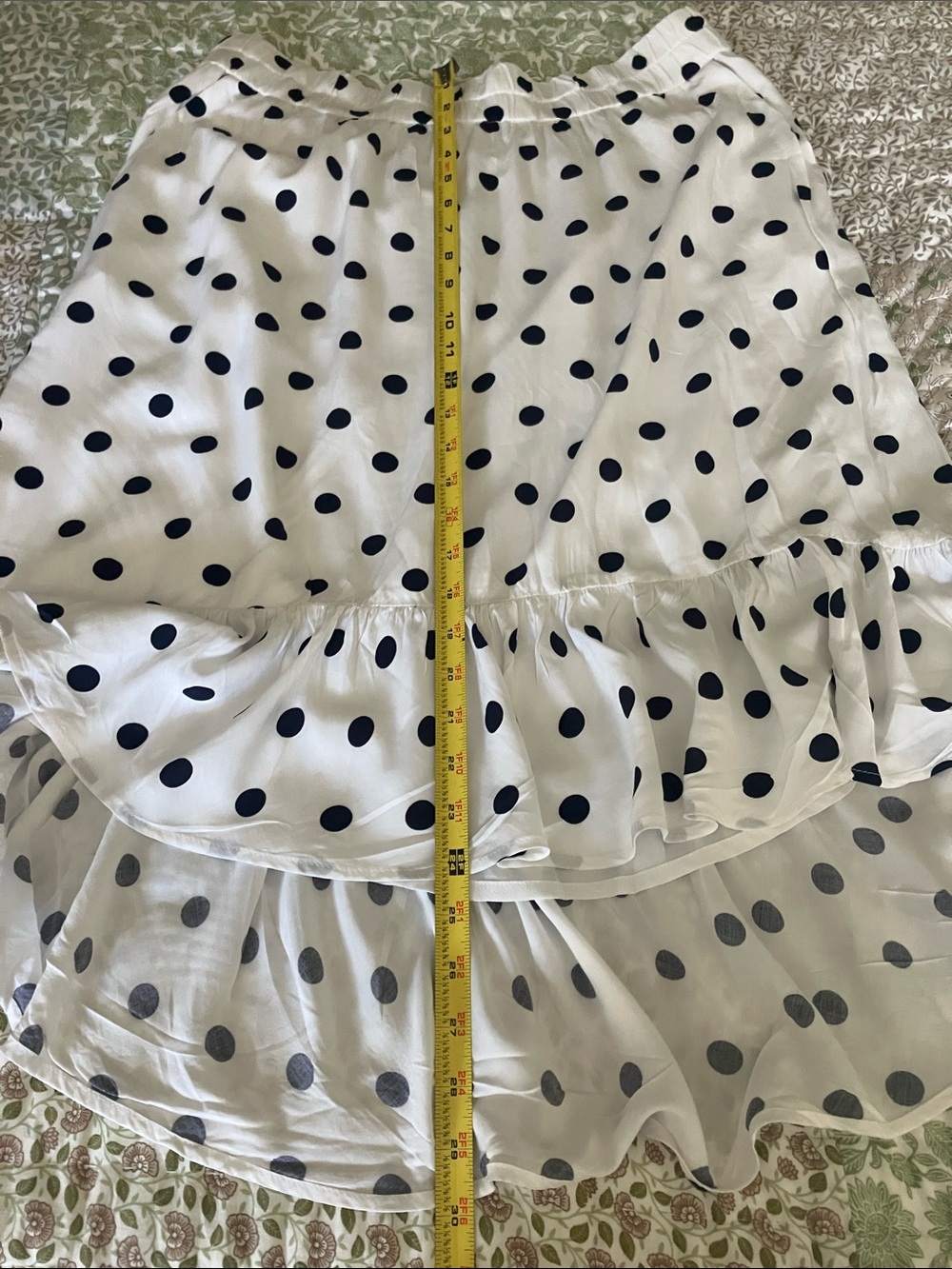 J Crew polka dot high low summer skirt L - Picture 10 of 14